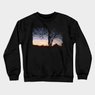 Sunset Landscape featuring a cactus surrounded by nature at its best Crewneck Sweatshirt